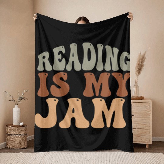 Funny Reading Book Lover Teacher Librarian Literar Throw Blankets