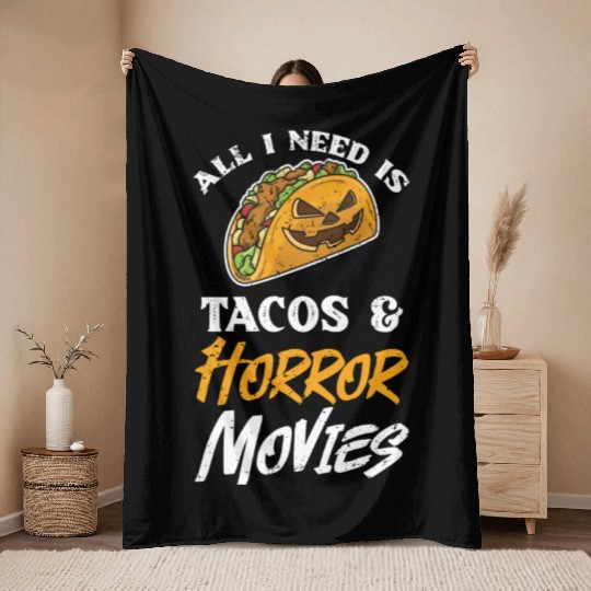 Horror Film Quote For A Horror Movie Lover Throw Blankets