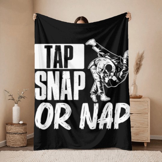 Brazilian Jiu Jitsu MMA Bjj Hugger Throw Blankets