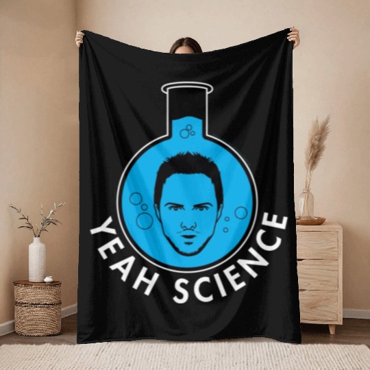 Breaking Bad Jessie Yeah Science Text Portrait Throw Blankets