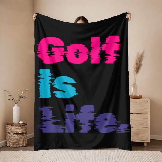 I Like Golfing, Golf Player, Golf Is Life Throw Blankets