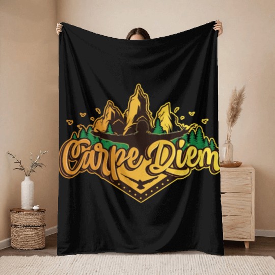 Carpe Diem Throw Blankets