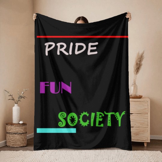 PRIDE FUN SOCIETY Throw Blankets