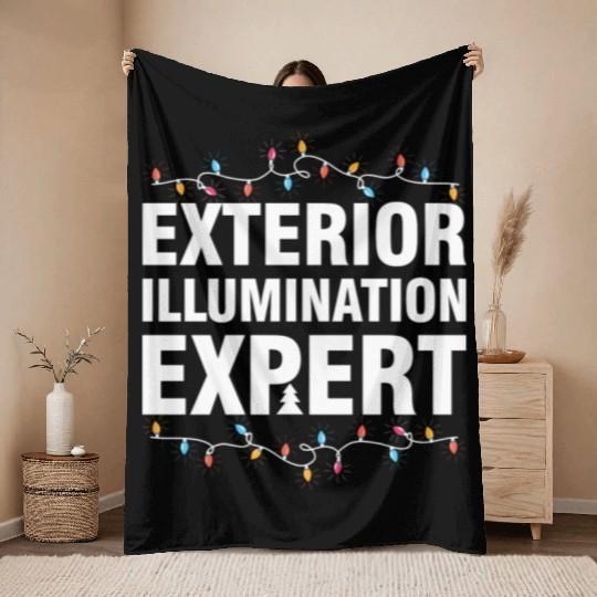 Exterior Illumination Expert Christmas Light Throw Blankets
