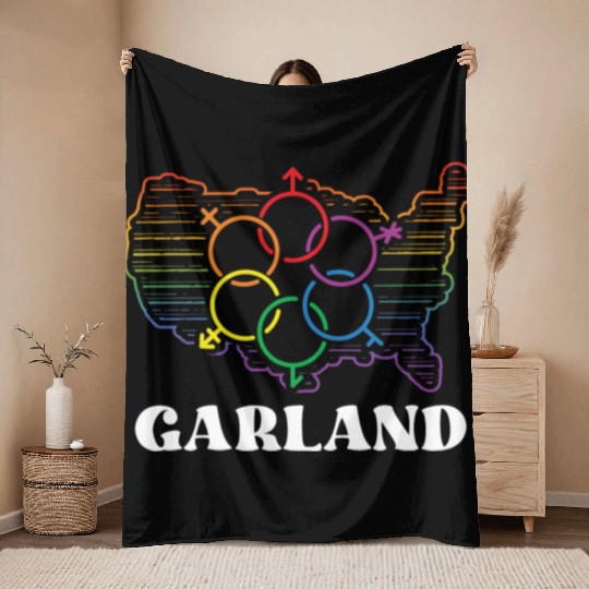 Garland Pride Month Pride Flag LGBT Community LGBT Throw Blankets