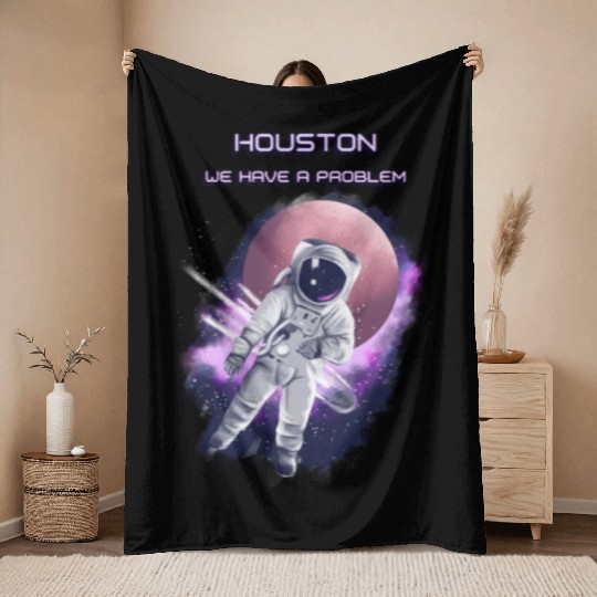 Houston we have a problem Throw Blankets