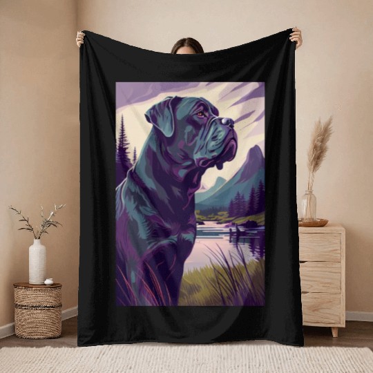 Cane Corso Nature Throw Blankets