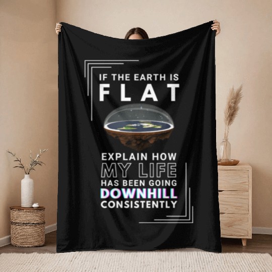 FLAT EARTH Throw Blankets
