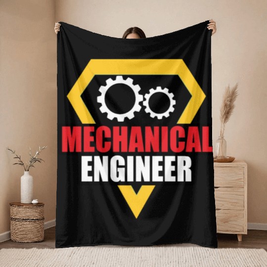 Mechanical Engineer Gear theme Design for engineer Throw Blankets