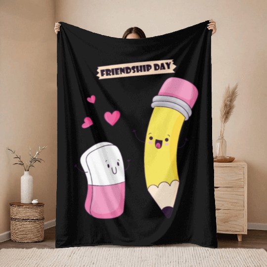 HELLO KINDERGARTEN - FRIENDSHIP DAY Throw Blankets