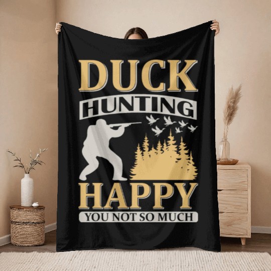 Duck Hunting Throw Blankets