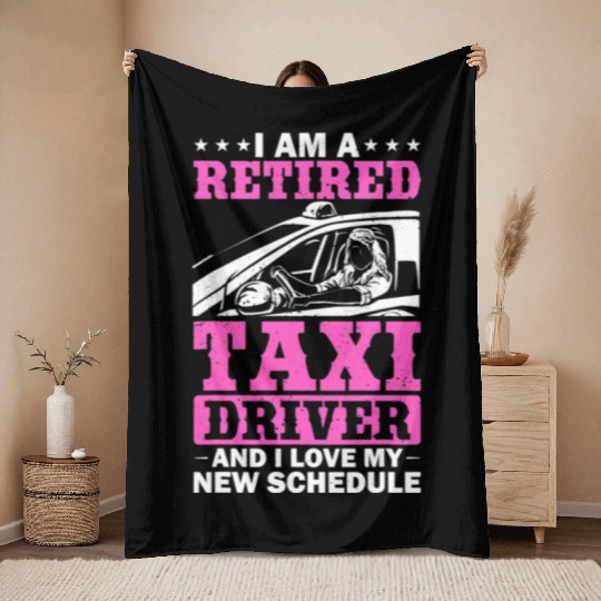 Professional Driver Cab Driver Outfit Taxi Lover Throw Blankets