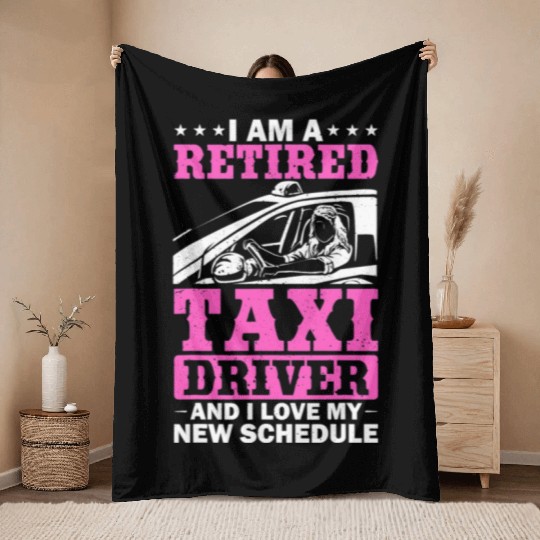 Professional Driver Cab Driver Outfit Taxi Lover Throw Blankets