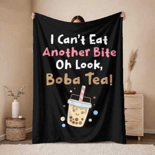 Bubble Tea Lover Boba Tea Drinker Korean Drink Throw Blankets