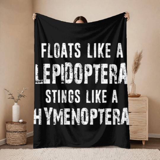 Funny Entomology Gift Insect Collector Bug Lover Throw Blankets