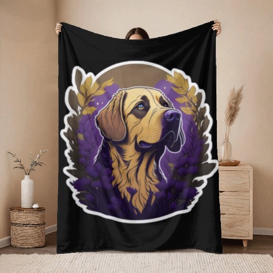 My dog I love u Throw Blankets