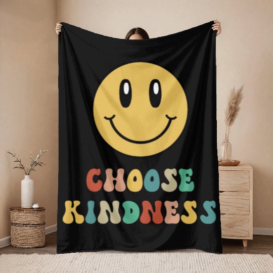 Choose Kindness Teacher Kindergarten Gift Preschoo Throw Blankets