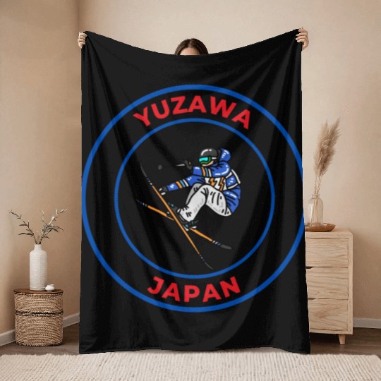 Yuzawa Japan Throw Blankets
