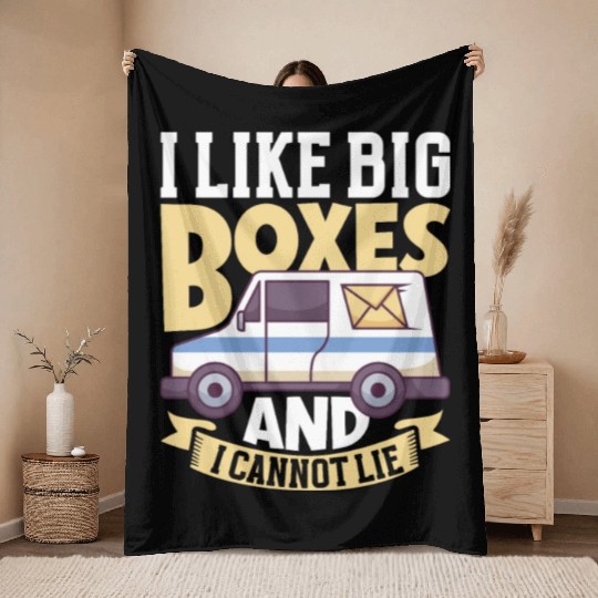 Postal Worker Mail Lady Mail Carrier Postal Throw Blankets