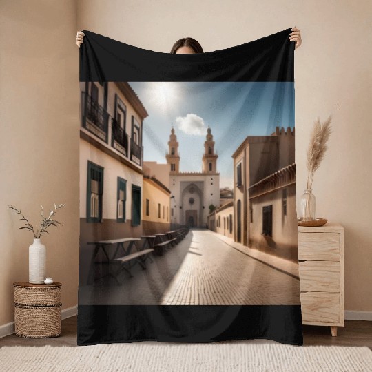 Fantasy pictures ,town Morocco ,city casablanca Throw Blankets