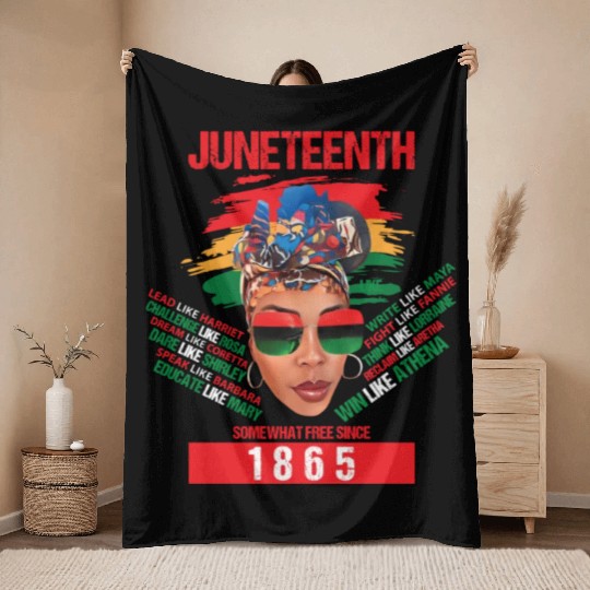 Juneteenth Honoring the Struggle Embracing Freedom Throw Blankets