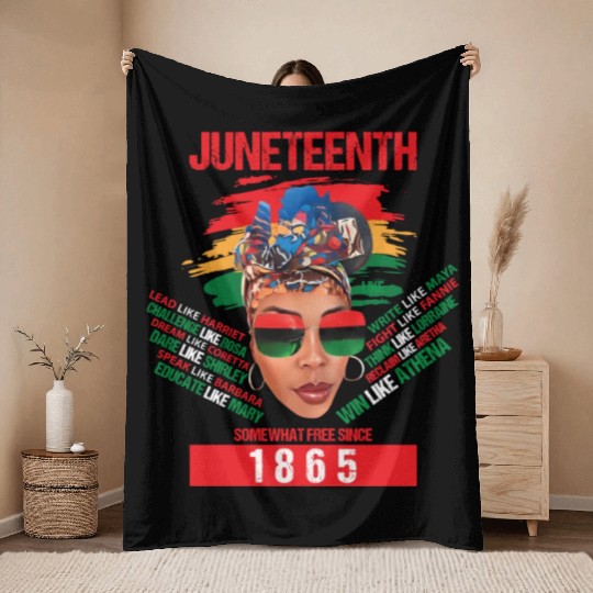 Juneteenth Honoring the Struggle Embracing Freedom Throw Blankets
