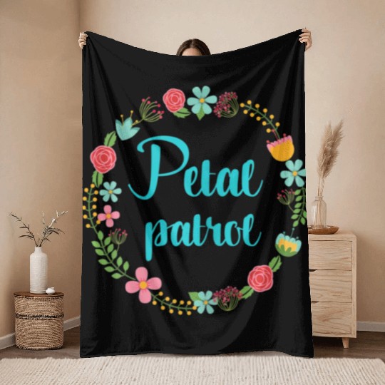 Petal Patrol Flower Girl Kids Toddler Youth Throw Blankets