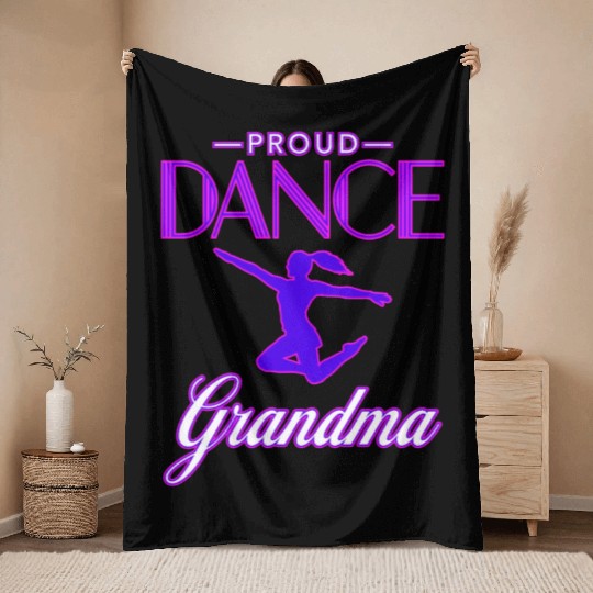 Dance Grandma For Throw Blankets
