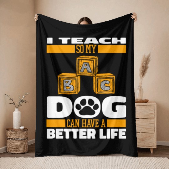 Daycare Teacher Dog Throw Blankets