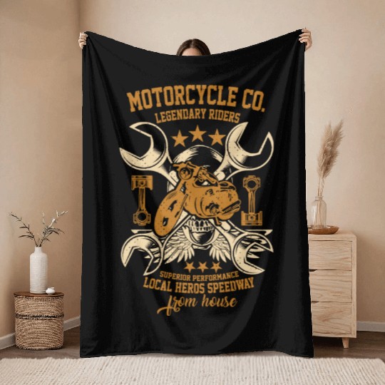 Local heroes speedway funny Throw Blankets
