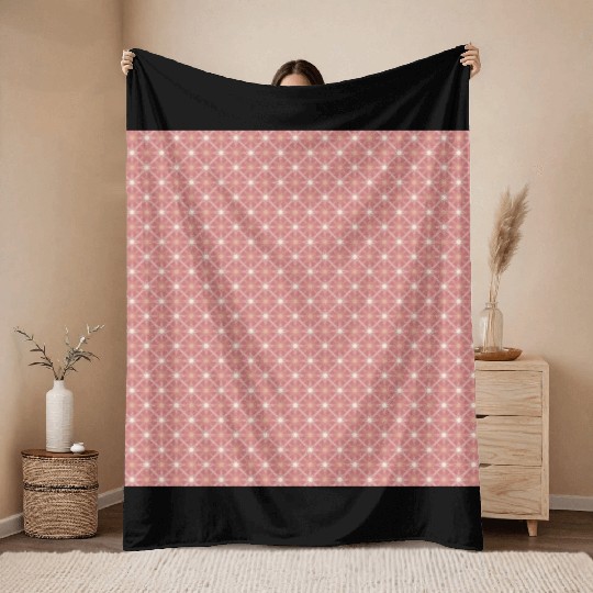 Stars Red Retro Pattern Throw Blankets