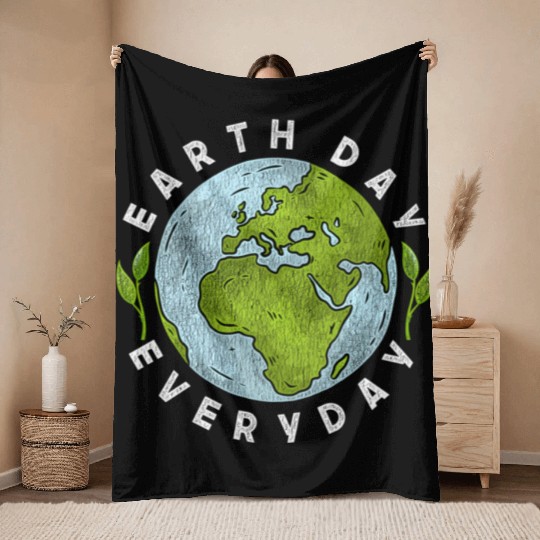 Earth Day Everyday Earth Day Throw Blankets