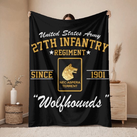 27Th Infantry Regiment Throw Blankets