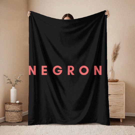 Negroni Cocktail Bartender Drink Stylish Party Ape Throw Blankets