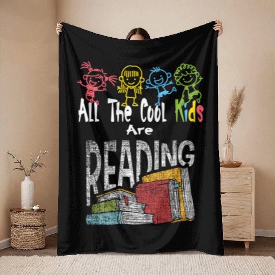 All The Are Reading Daycare Reading Teacher Book Throw Blankets