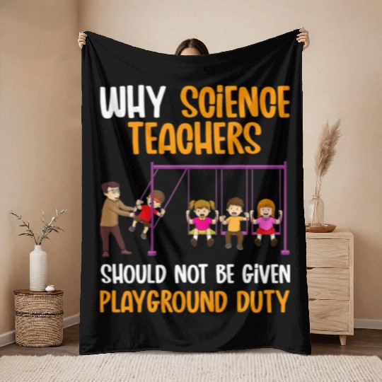 Funny Science Teacher Cool Physics Chemistry Throw Blankets