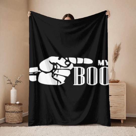 My Boo Gift for Couples His & Hers Valentine's Mat Throw Blankets