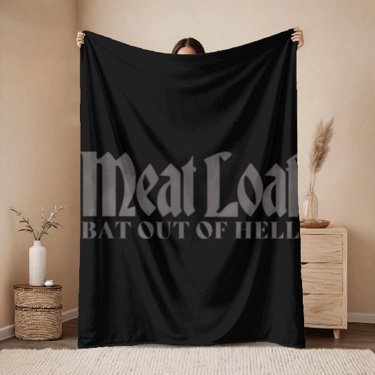 Meat Loaf Bat Out Of Hell Throw Blankets