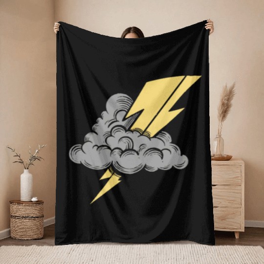 Lightning Bolt Throw Blankets