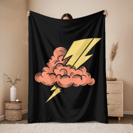 Lightning Bolt Throw Blankets