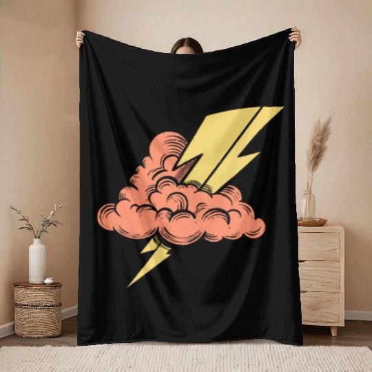 Lightning Bolt Throw Blankets