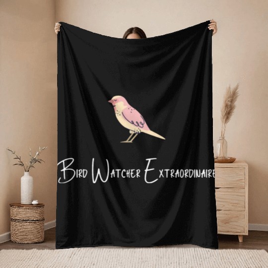 Bird Watcher Throw Blankets