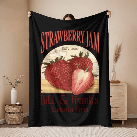 Bill and Frank Strawberry Jam The last of us Throw Blankets
