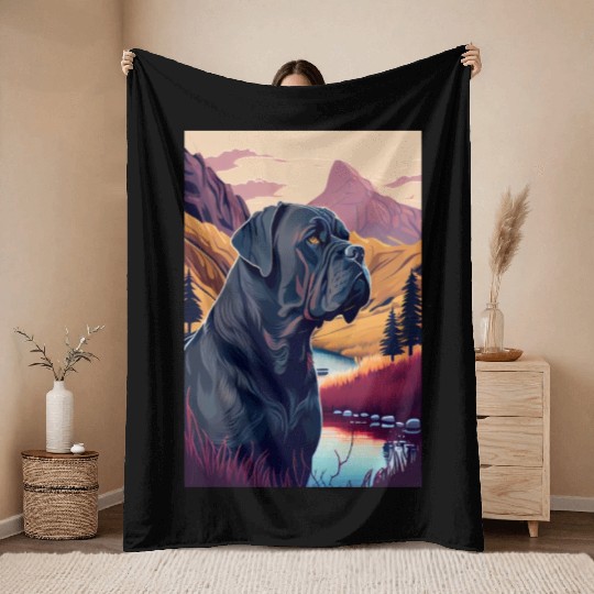 Cane Corso Nature Throw Blankets