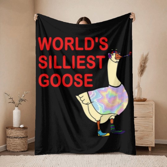 World's Silliest Goose Throw Blankets