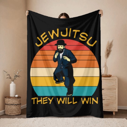 Jewjitsu They Will Win Throw Blankets