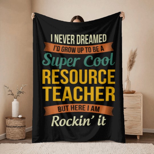 Resource Teacher Appreciation Throw Blankets