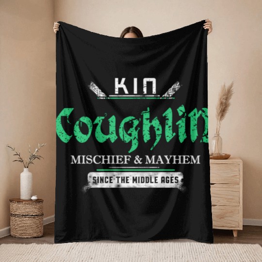 Kin Coughlin Mischief And Mayhem Since The Middle Throw Blankets