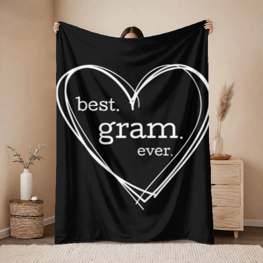 Best Gram Ever National Grandparents Day Throw Blankets