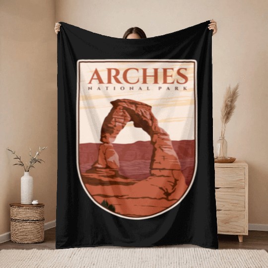 Arches national park Throw Blankets